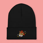 Load image into Gallery viewer, Year of the Fire Horse Embroidered Beanie - Ni De Mama Chinese - Inspired Clothing | Black ,
