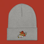 Load image into Gallery viewer, Year of the Fire Horse Embroidered Beanie - Ni De Mama Chinese - Inspired Clothing | Heather Grey ,
