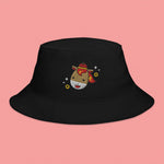 Load image into Gallery viewer, Year of the Fire Horse Embroidered Bucket Hat - Ni De Mama Chinese - Inspired Clothing | Black ,
