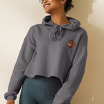 Load image into Gallery viewer, Year of the Fire Horse Embroidered Crop Hoodie - Ni De Mama Chinese - Inspired Clothing | Olive Green , S
