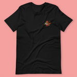 Load image into Gallery viewer, Year of the Fire Horse Embroidered T-Shirt - Ni De Mama Chinese - Inspired Clothing | Black , XS
