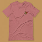 Load image into Gallery viewer, Year of the Fire Horse Embroidered T-Shirt - Ni De Mama Chinese - Inspired Clothing | Mauve , S
