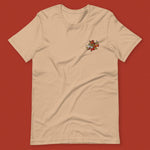 Load image into Gallery viewer, Year of the Fire Horse Embroidered T-Shirt - Ni De Mama Chinese - Inspired Clothing | Tan , XS
