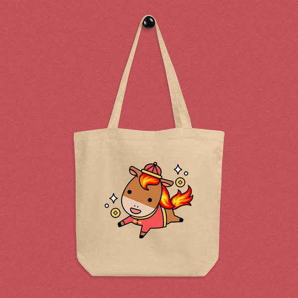 Year of the Fire Horse Tote Bag - Ni De Mama Chinese - Inspired Clothing | Canvas ,
