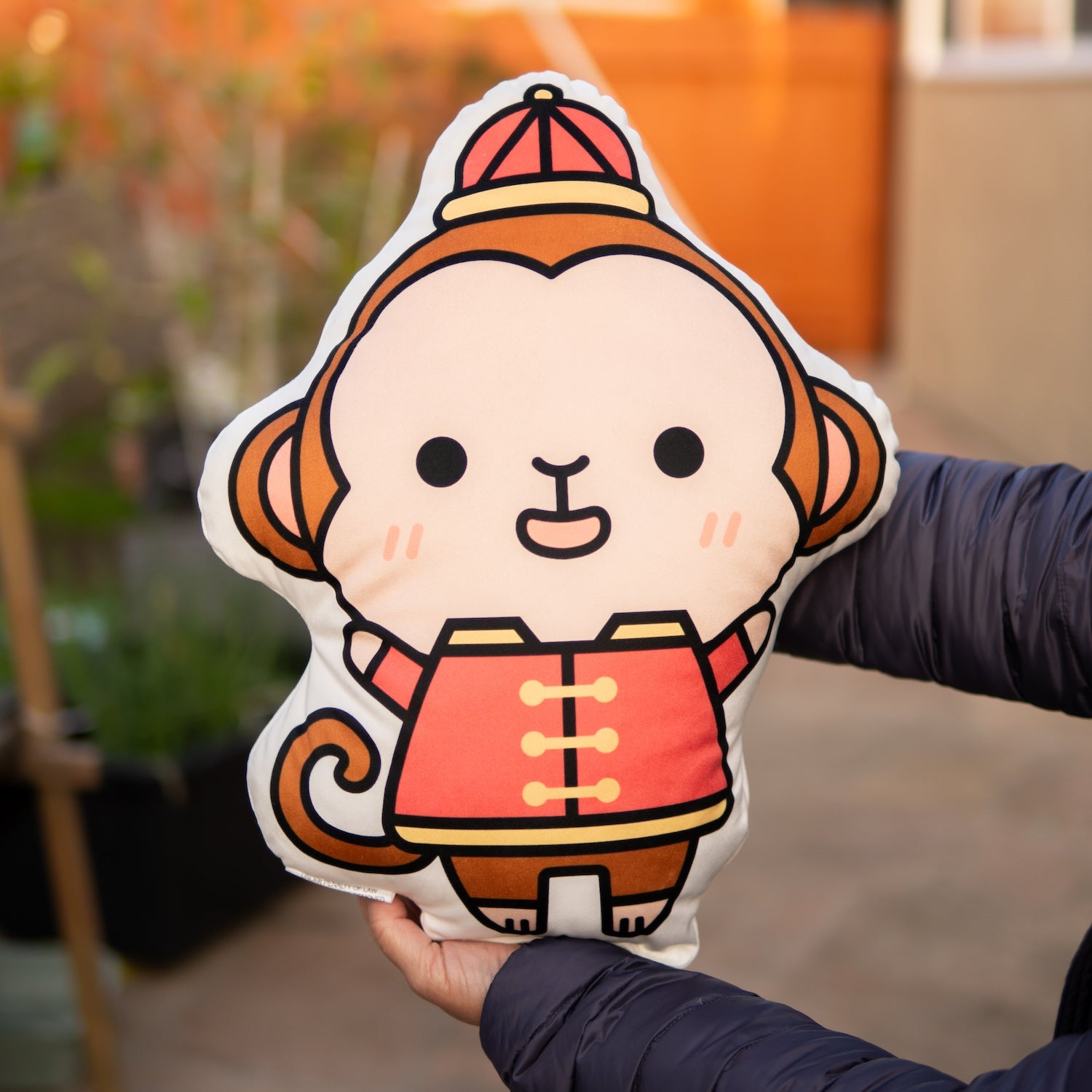 Year of the Monkey Plush Pillow - Ni De Mama Chinese - Inspired Clothing | ,