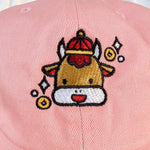Load image into Gallery viewer, Year of the Ox Embroidered Cap / Overstock (Final Sale) - Ni De Mama Chinese - Inspired Clothing | Pink ,
