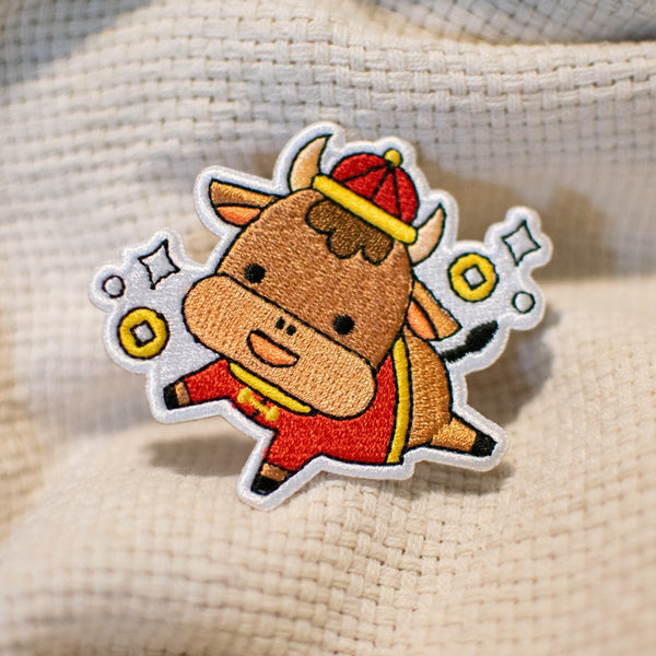 Year of the Ox Embroidered Patch - Ni De Mama Chinese - Inspired Clothing | ,