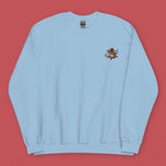 Load image into Gallery viewer, Year of the Ox Embroidered Sweatshirt / Overstock (Final Sale) - Ni De Mama Chinese - Inspired Clothing | Baby Blue , M
