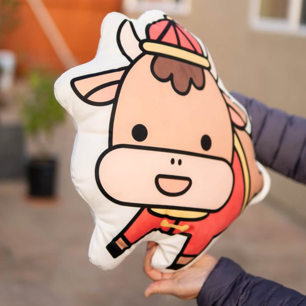 Year of the Ox Plush Pillow - Ni De Mama Chinese - Inspired Clothing | ,