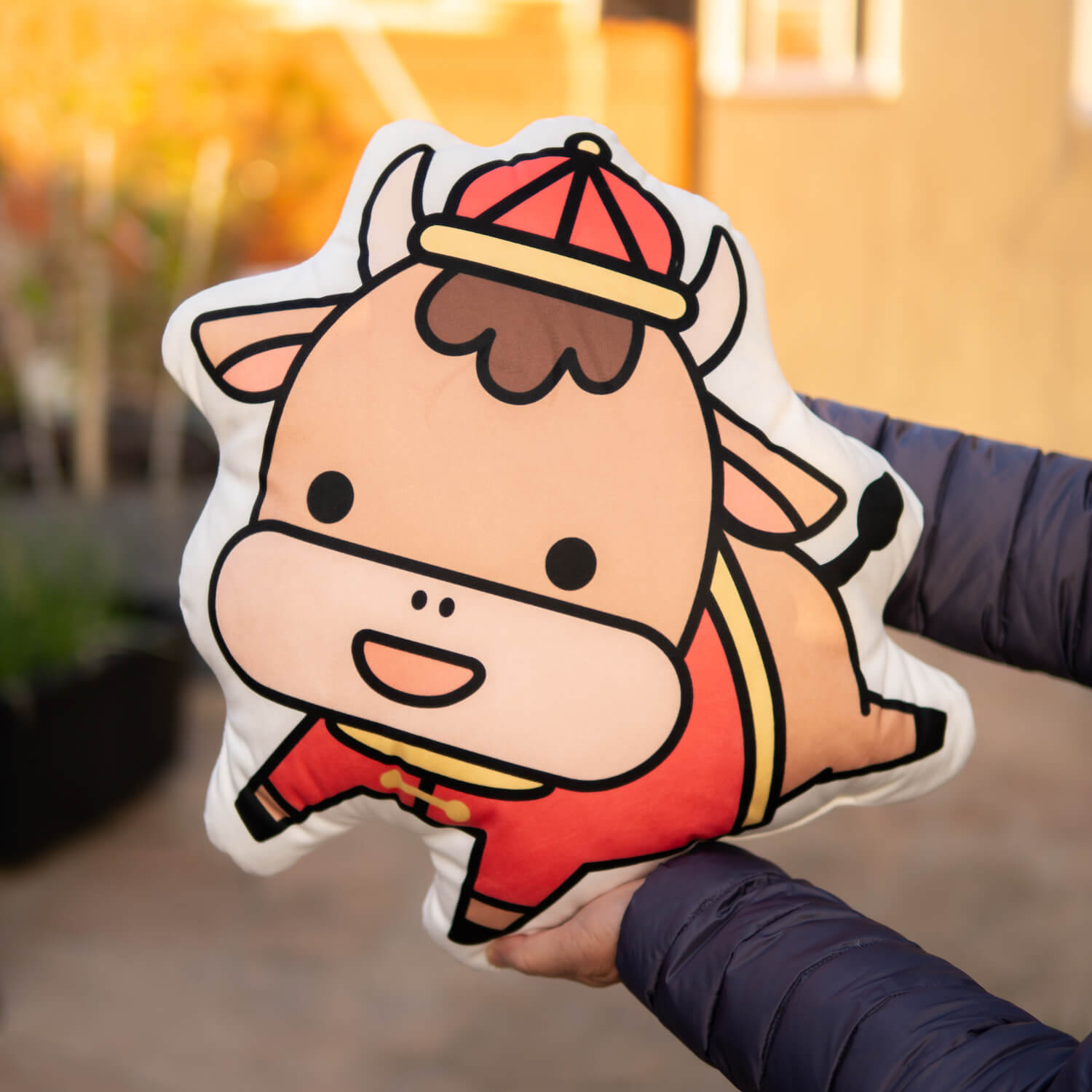 Year of the Ox Plush Pillow - Ni De Mama Chinese - Inspired Clothing | ,