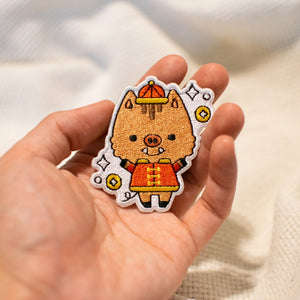 Year of the Pig Embroidered Patch - Ni De Mama Chinese Clothing