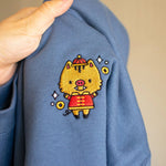 Load image into Gallery viewer, Year of the Pig Embroidered Sweatshirt / Overstock (Final Sale) - Ni De Mama Chinese - Inspired Clothing | Steel Blue , M
