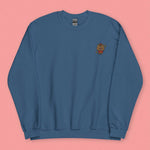 Load image into Gallery viewer, Year of the Pig Embroidered Sweatshirt / Overstock (Final Sale) - Ni De Mama Chinese - Inspired Clothing | Steel Blue , M

