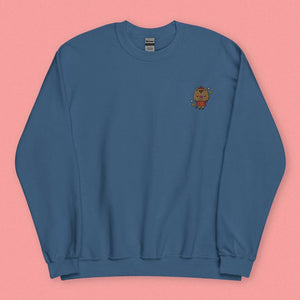 Year of the Pig Embroidered Sweatshirt / Overstock (Final Sale) - Ni De Mama Chinese - Inspired Clothing | Steel Blue , M
