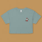 Load image into Gallery viewer, Year of the Rabbit Crop T-Shirt - Ni De Mama Chinese - Inspired Clothing | Teal , XS
