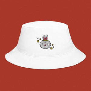 Year of the Rabbit Embroidered Bucket Hat - Ni De Mama Chinese - Inspired Clothing | White ,