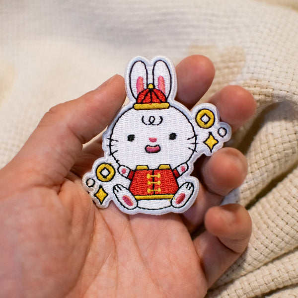 Year of the Rabbit Embroidered Patch - Ni De Mama Chinese - Inspired Clothing | ,