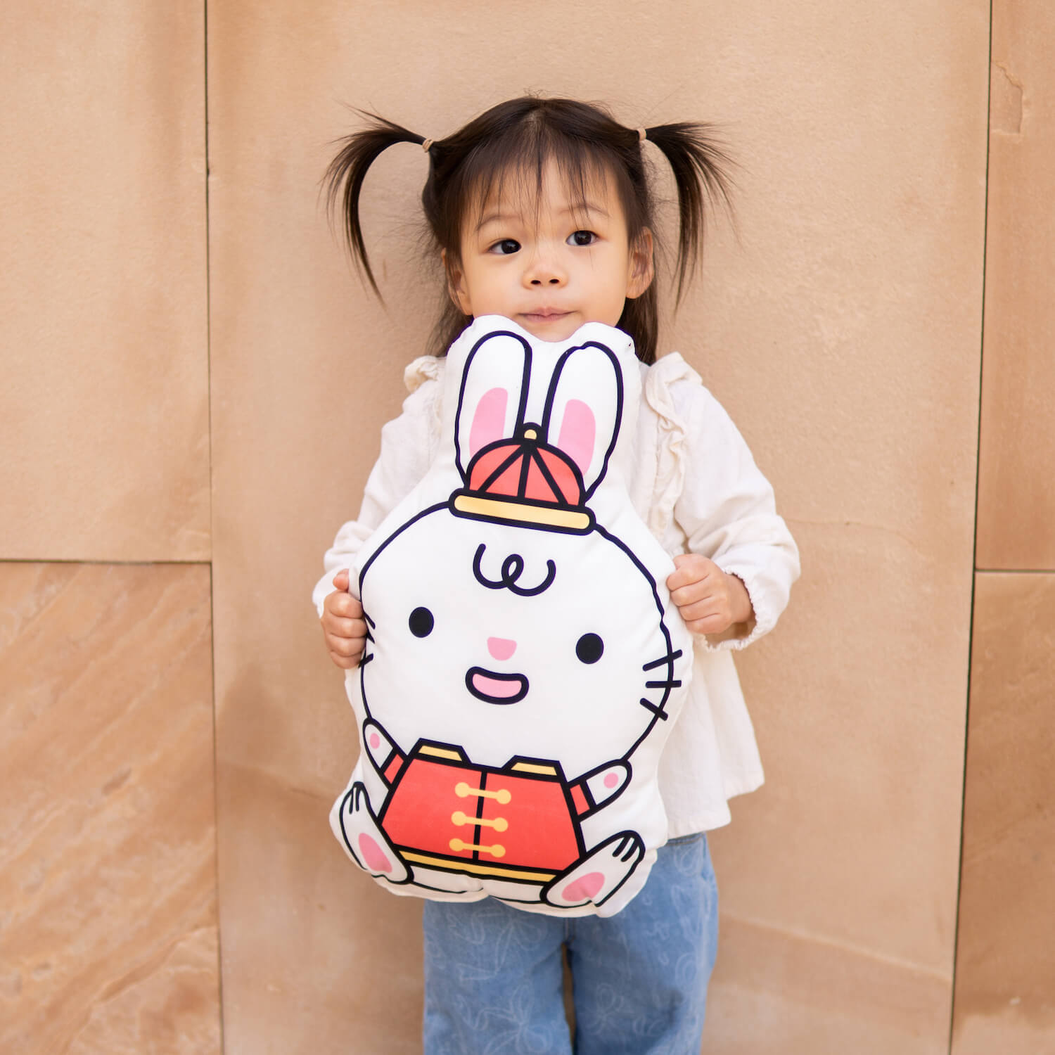 Year of the Rabbit Plush Pillow - Ni De Mama Chinese - Inspired Clothing | ,