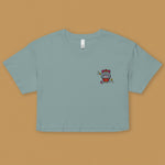 Load image into Gallery viewer, Year of the Rat Embroidered Crop T-Shirt - Ni De Mama Chinese - Inspired Clothing | Teal , XS
