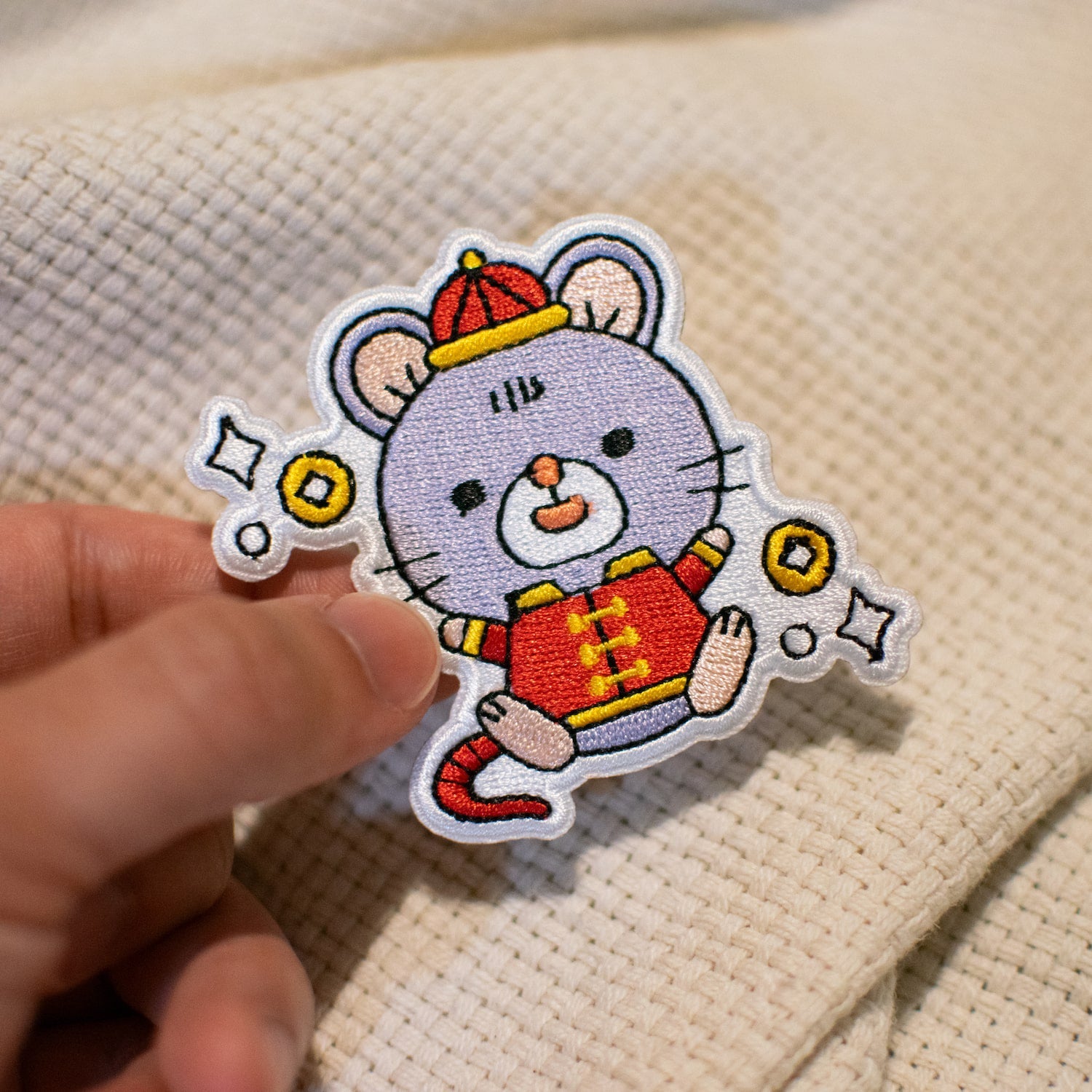 Year of the Rat Embroidered Patch - Ni De Mama Chinese - Inspired Clothing | ,