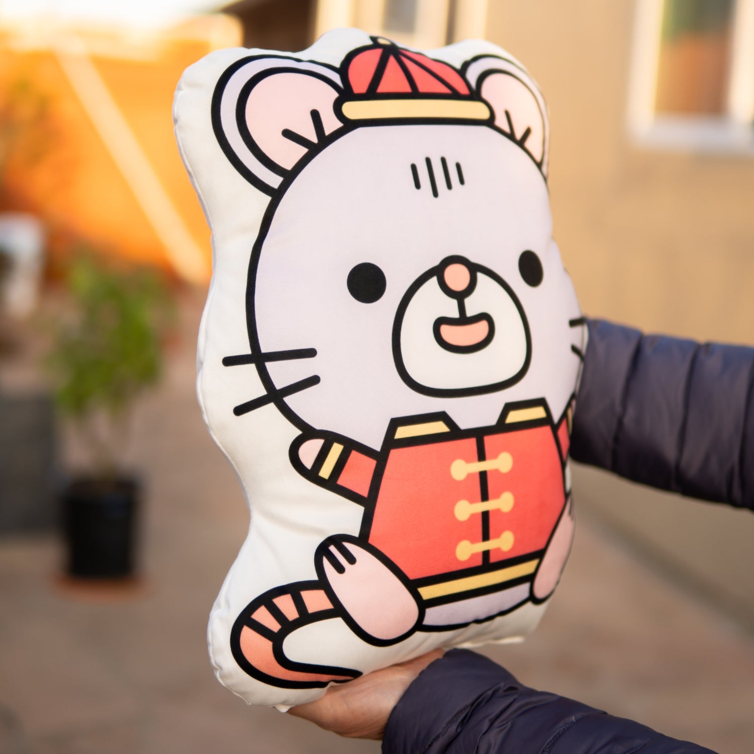 Year of the Rat Plush Pillow - Ni De Mama Chinese - Inspired Clothing | ,