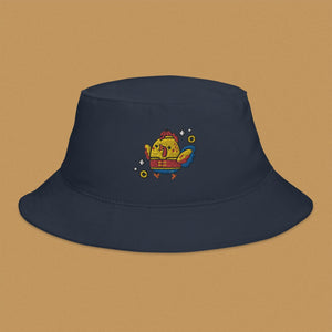 Year of the Rooster Embroidered Bucket Hat - Ni De Mama Chinese - Inspired Clothing | Navy Blue ,