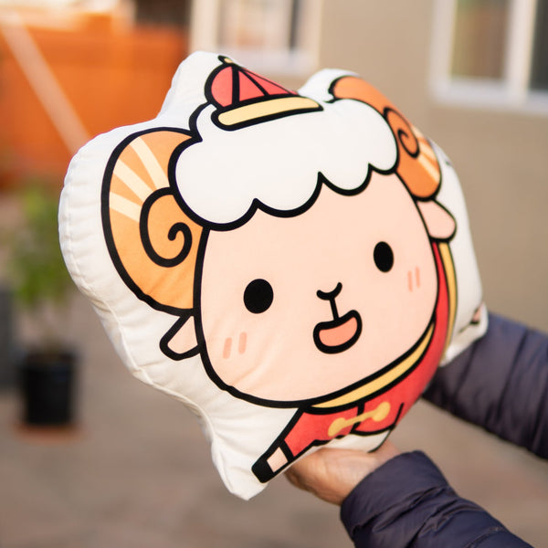 Year of the Sheep Plush Pillow - Ni De Mama Chinese - Inspired Clothing | ,
