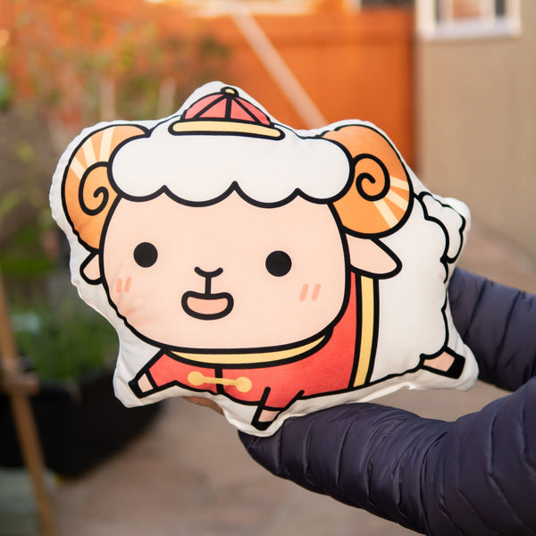 Year of the Sheep Plush Pillow - Ni De Mama Chinese - Inspired Clothing | ,