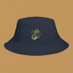 Load image into Gallery viewer, Year of the Snake Embroidered Bucket Hat - Ni De Mama Chinese - Inspired Clothing | Navy Blue ,
