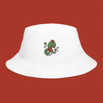 Load image into Gallery viewer, Year of the Snake Embroidered Bucket Hat - Ni De Mama Chinese - Inspired Clothing | White ,
