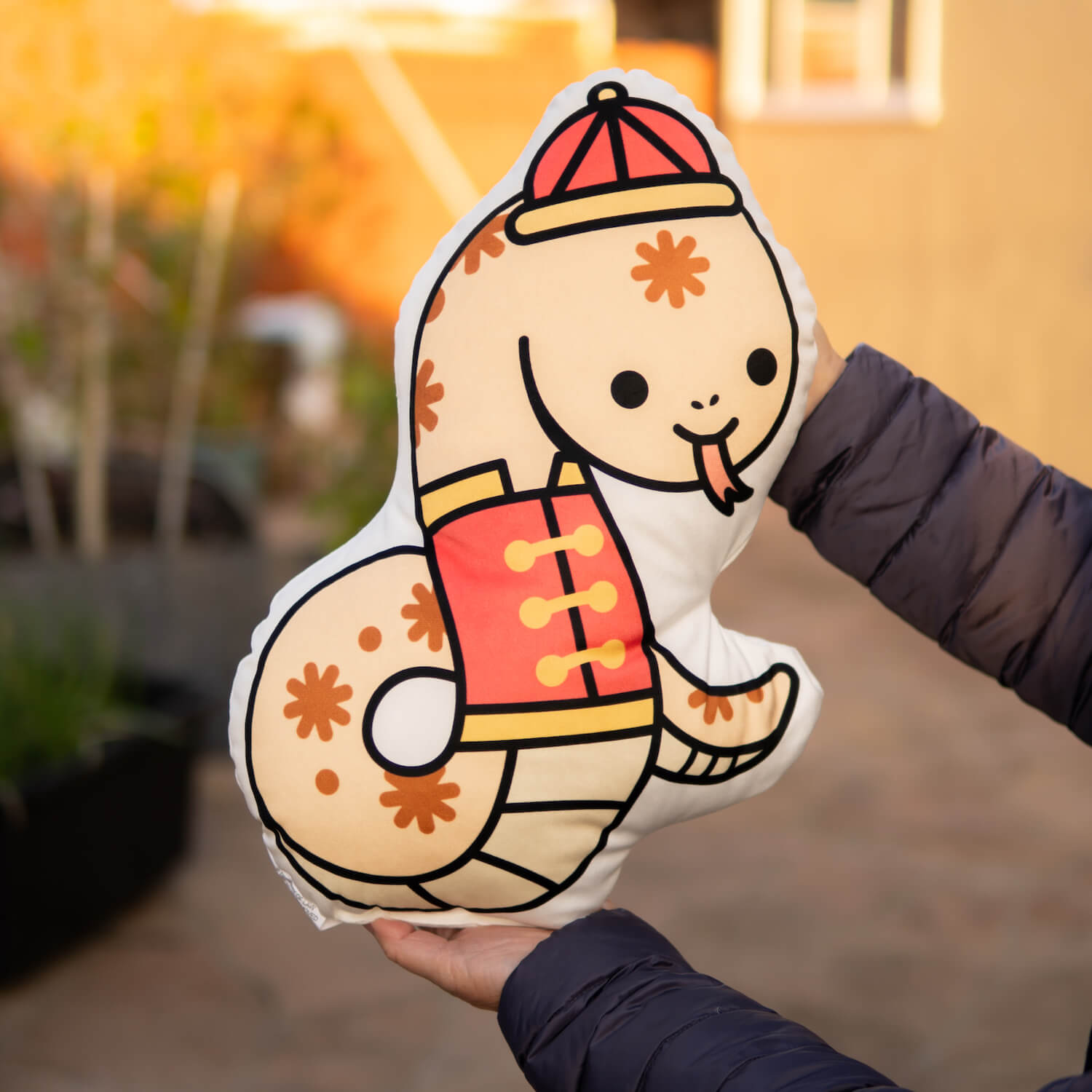 Year of the Snake Plush Pillow - Ni De Mama Chinese - Inspired Clothing | ,