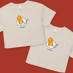 Load image into Gallery viewer, Youtiao (Fried Dough) Crop T-Shirt - Ni De Mama Chinese - Inspired Clothing | Congee , Cream
