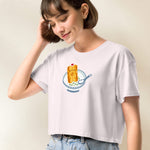 Load image into Gallery viewer, Youtiao (Fried Dough) Crop T-Shirt - Ni De Mama Chinese - Inspired Clothing | Congee , Ivory White
