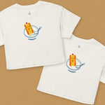 Load image into Gallery viewer, Youtiao (Fried Dough) Crop T-Shirt - Ni De Mama Chinese - Inspired Clothing | Congee , Ivory White
