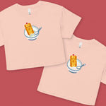 Load image into Gallery viewer, Youtiao (Fried Dough) Crop T-Shirt - Ni De Mama Chinese - Inspired Clothing | Congee , Pale Pink
