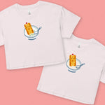 Load image into Gallery viewer, Youtiao (Fried Dough) Crop T-Shirt - Ni De Mama Chinese - Inspired Clothing | Congee , Soft Orchid
