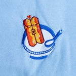 Load image into Gallery viewer, Youtiao (Fried Dough) Embroidered Sweatshirt / Sample (Final Sale) - Ni De Mama Chinese - Inspired Clothing | Soymilk , Baby Blue
