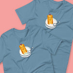 Load image into Gallery viewer, Youtiao (Fried Dough) T-Shirt - Ni De Mama Chinese - Inspired Clothing | Congee , Steel Blue

