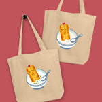 Load image into Gallery viewer, Youtiao (Fried Dough) Tote Bag - Ni De Mama Chinese - Inspired Clothing | Congee , Canvas
