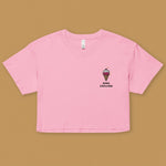 Load image into Gallery viewer, Bing Chilling Embroidered Crop T-Shirt - Ni De Mama Chinese Clothing
