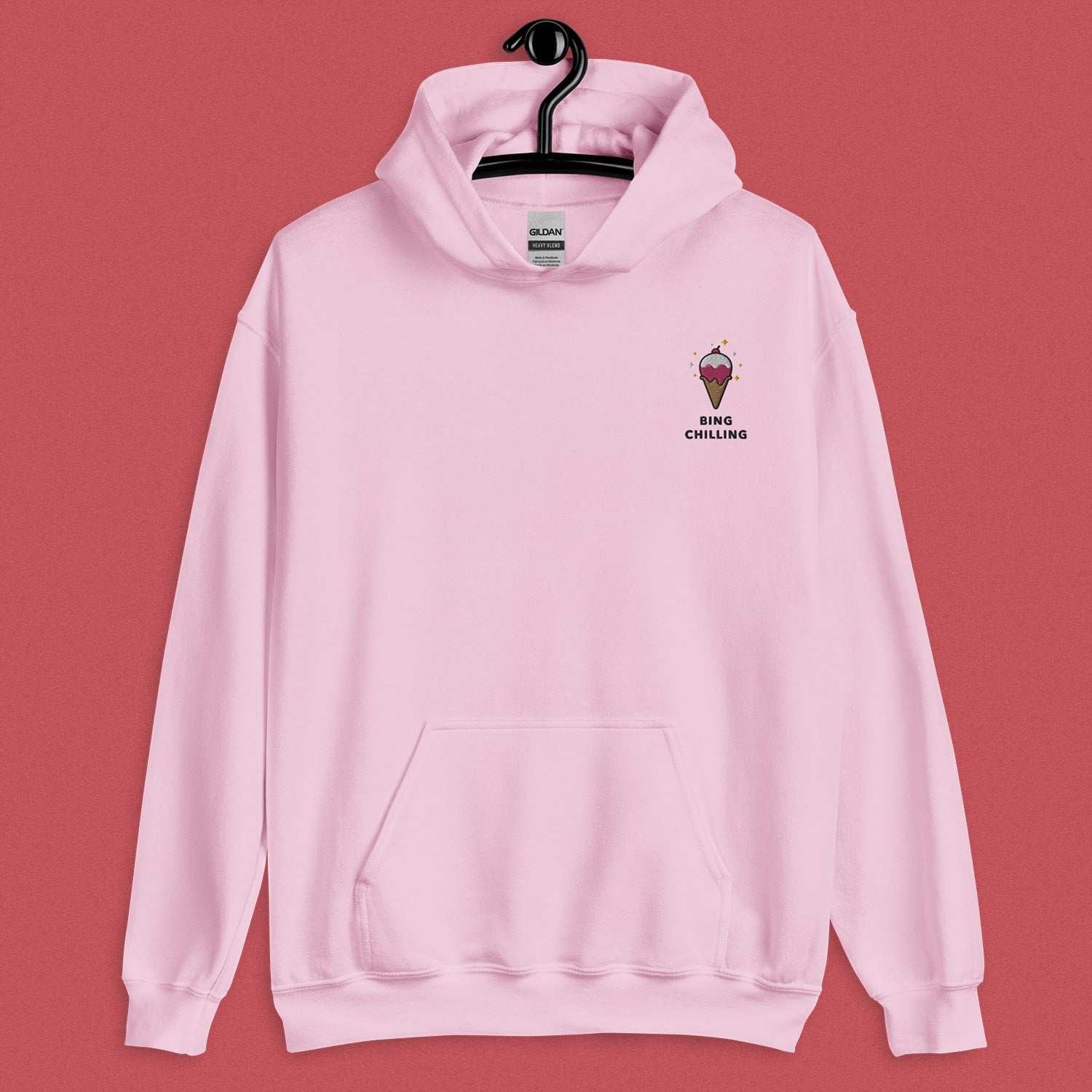 Bing Chilling Embroidered Hoodie Shop Ni De Mama Clothing