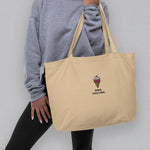 Load image into Gallery viewer, Bing Chilling Embroidered Large Tote - Ni De Mama Chinese Clothing
