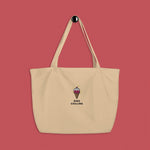 Load image into Gallery viewer, Bing Chilling Embroidered Large Tote - Ni De Mama Chinese Clothing
