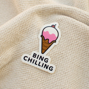 Bing Chilling Vinyl Sticker - Ni De Mama Chinese Clothing