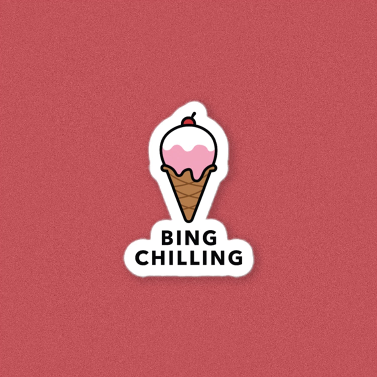 Bing Chilling Vinyl Sticker - Ni De Mama Chinese Clothing