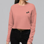 Load image into Gallery viewer, Boba Besteas Embroidered Crop Sweatshirt - Ni De Mama Chinese Clothing
