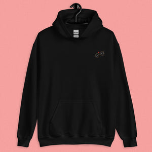 Boba Besteas Embroidered Hoodie - Limited Valentine's Edition - Ni De Mama Chinese - Inspired Clothing | Black , S