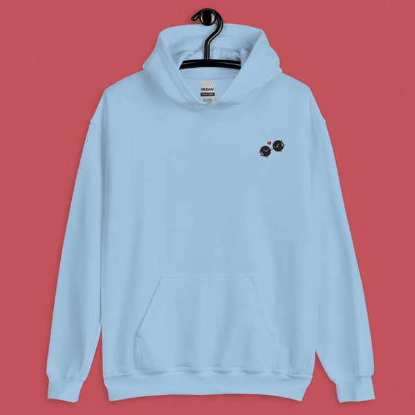 Boba Besteas Embroidered Hoodie - Limited Valentine's Edition - Ni De Mama Chinese - Inspired Clothing | Baby Blue , S