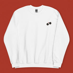 Boba Besteas Embroidered Sweatshirt - Limited Valentine's Edition - Ni De Mama Chinese - Inspired Clothing | White , S