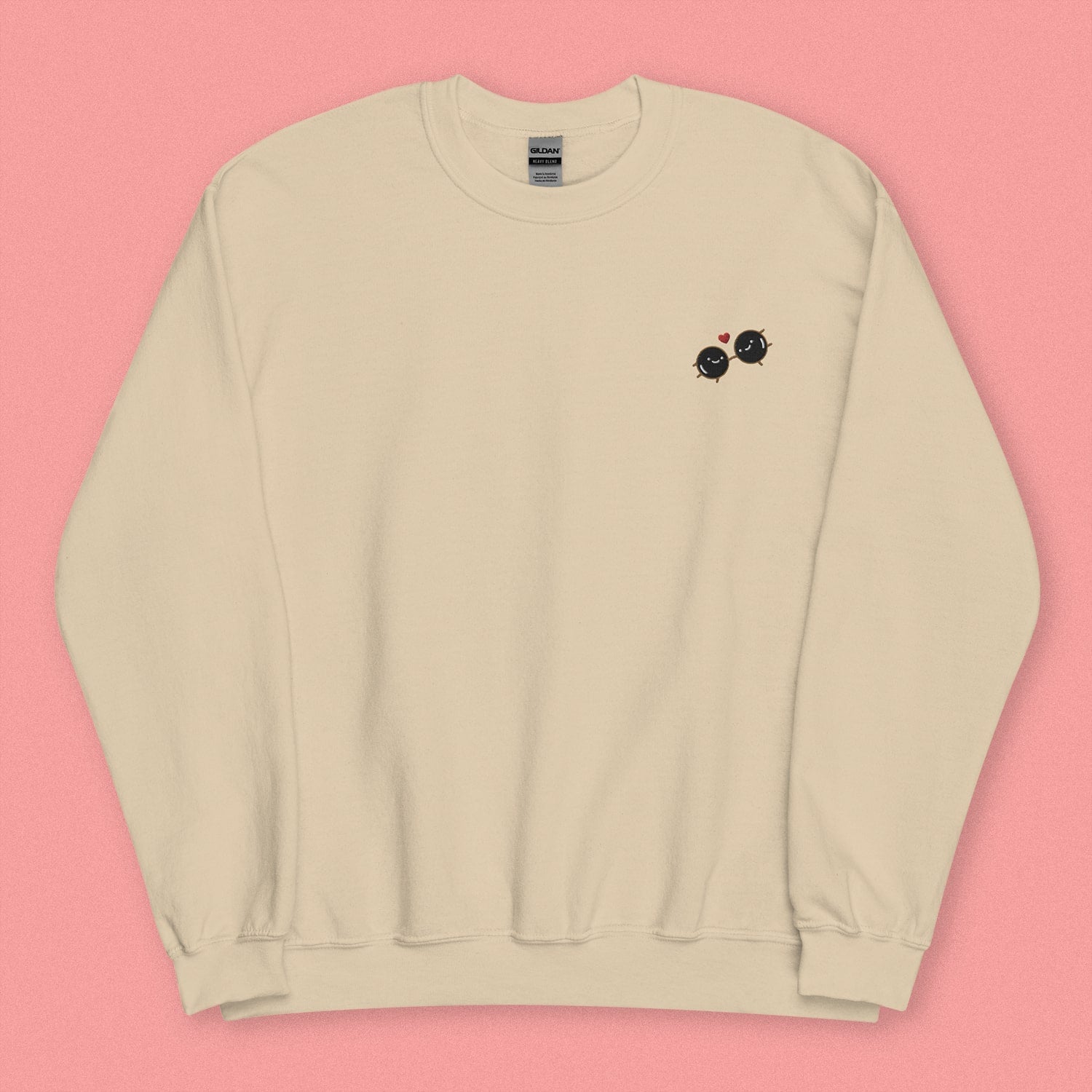 Boba Besteas Embroidered Sweatshirt - Limited Valentine's Edition - Ni De Mama Chinese - Inspired Clothing | Soft Cream , S